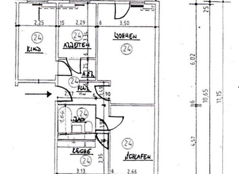 Wohnung zur Miete 510 € 4 Zimmer 69 m² 3. Geschoss Grünau-Ost Leipzig 04209