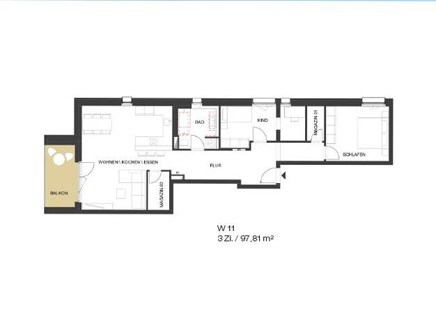 Wohnung zum Kauf provisionsfrei 629.000 € 3 Zimmer 97,8 m² 2. Geschoss Bayerstraße 6 Innenstadt Rosenheim 83022
