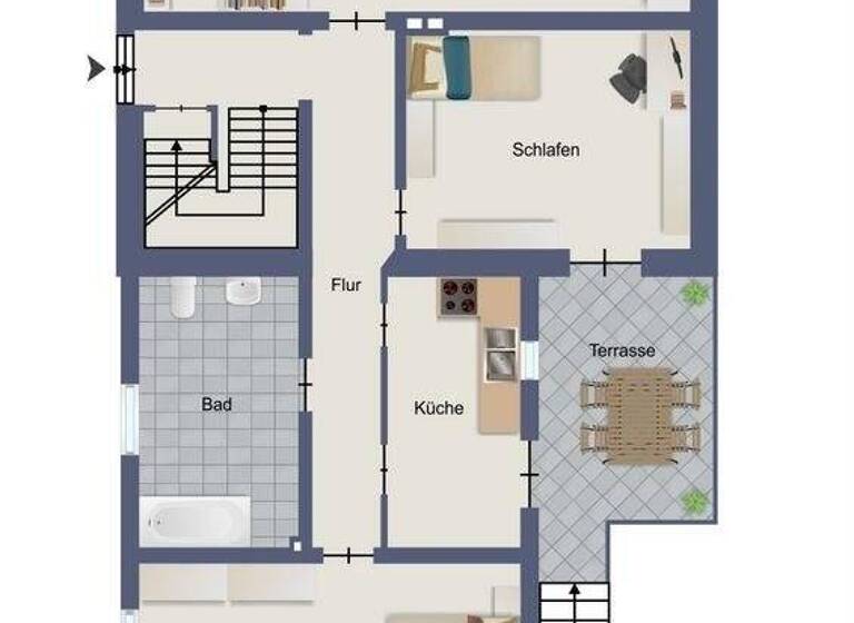 Wohnung zur Miete 1.050 € 4 Zimmer 94 m² Geschoss EG/2 frei ab sofort Trier-West-Pallien Trier 54294