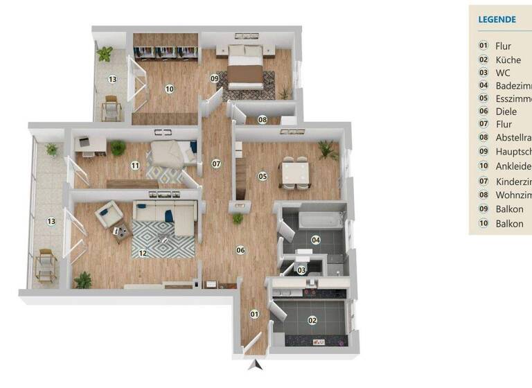 Wohnung zum Kauf 385.000 € 4 Zimmer 120 m² 3. Geschoss frei ab sofort Perach Ainring 83404