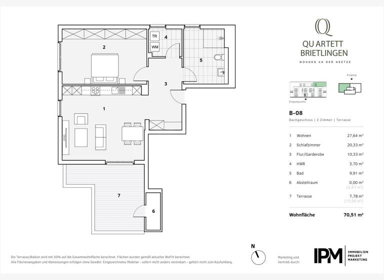 Wohnung zum Kauf - Neubau provisionsfrei 433.000 € 2 Zimmer 78,3 m²<br/>Wohnfläche 3.<br/>Geschoss Birkenweg 18 b Brietlingen Brietlingen 21382