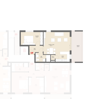 Wohnung zum Kauf provisionsfrei 356.000 € 2 Zimmer 65,1 m² 2. Geschoss Kanderweg Binzen 79589