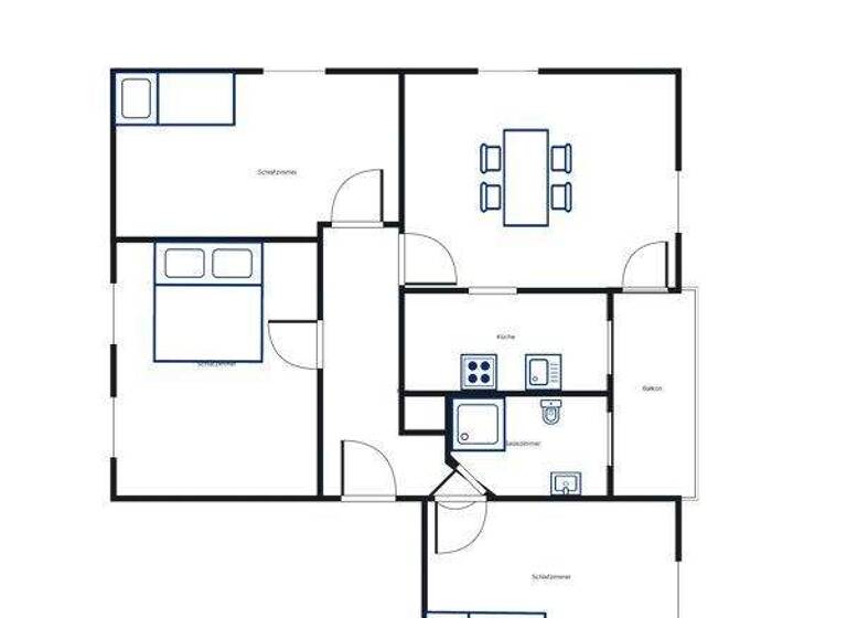 Wohnung zur Miete 642 € 4 Zimmer 62,3 m² 2. Geschoss frei ab 11.04.2026 An der Kurhessenhalle 35 Niederzwehren Kassel 34134