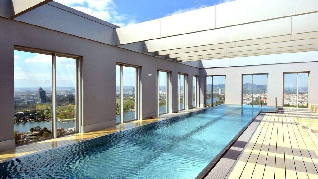 Terrassenwohnung zur Miete 1.270 € 2 Zimmer 55,5 m² 21. Geschoss frei ab 01.05.2026 Wien 1220