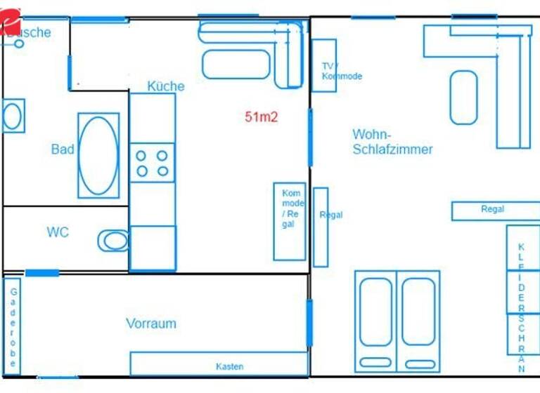 Wohnung zum Kauf 247.000 € 1,5 Zimmer 51 m² 2. Geschoss Wien 1020