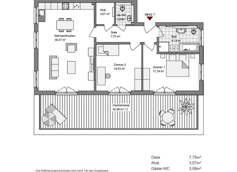 Penthouse zum Kauf 525.000 € 3 Zimmer 115 m² 2. Geschoss Cuxhaven 27474
