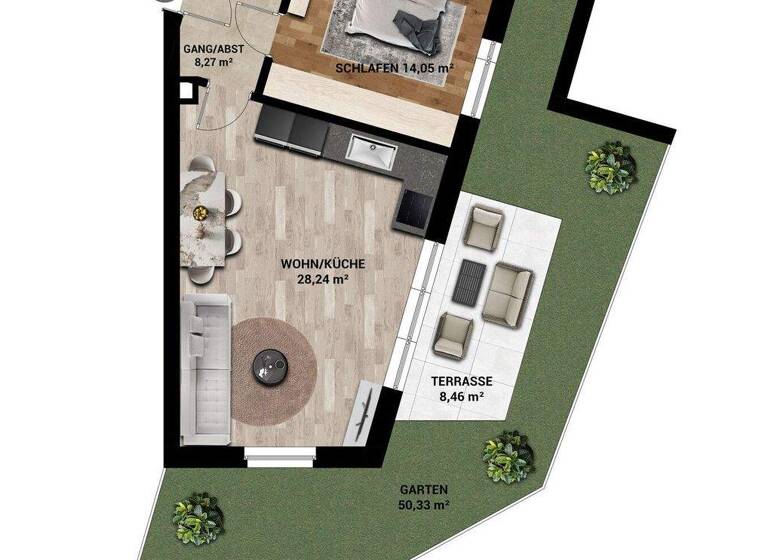 Wohnung zum Kauf 390.000 € 2 Zimmer 58 m² EG Absam 6067