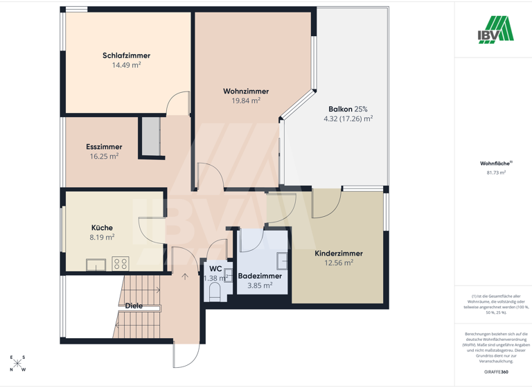 Wohnung zum Kauf 198.000 € 3,5 Zimmer 82 m² 2. Geschoss Friedrich-Ebert-Straße 23 Amberg 92224