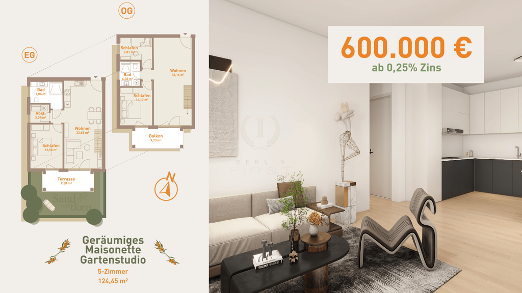 Maisonette zum Kauf - Erstbezug 600.000 € 5 Zimmer 124,5 m² Werneuchen 16356