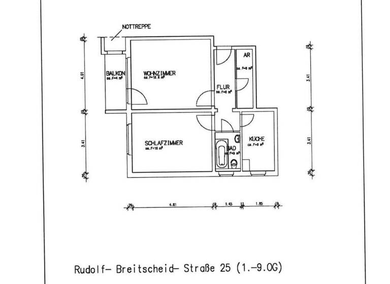 Wohnung zur Miete 320 € 2 Zimmer 54,5 m² 9. Geschoss Rudolf-Breitscheid-Straße 25 Hermsdorf 07629