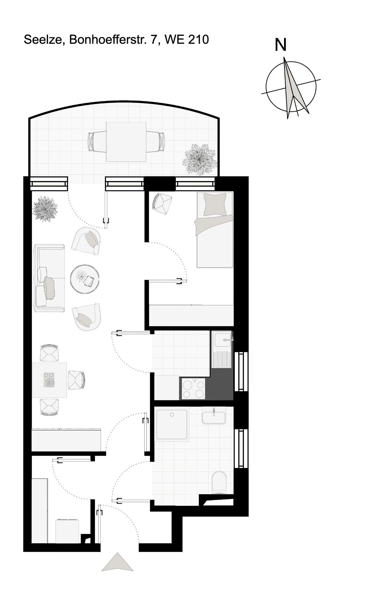 Studio zur Miete 905 € 2 Zimmer 49,7 m²<br/>Wohnfläche Bonhoefferstr. 7 Seelze - Nord Seelze 30926