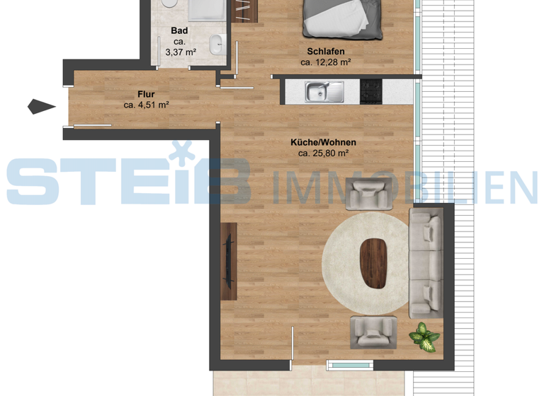Wohnung zum Kauf 159.000 € 2 Zimmer 49 m² 2. Geschoss Lindenberg Lindenberg im Allgäu 88161