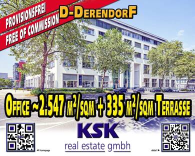 Bürofläche zur Miete 17,50 € 2.547 m² Bürofläche teilbar von 2.547 m² bis 551 m² Derendorf Düsseldorf 40476