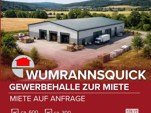 Lagerhalle zur Miete - Erstbezug provisionsfrei 600 m² Lagerfläche Wurmannsquick 84329