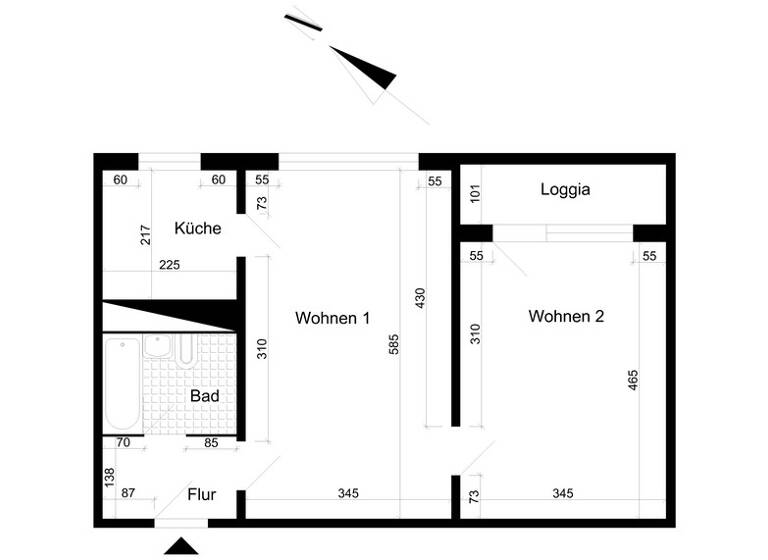 Wohnung zur Miete 330 € 2 Zimmer 48,6 m²<br/>Wohnfläche 8.<br/>Geschoss 16.07.2025<br/>Verfügbarkeit Lumumbastr. 23 Neustädter See Magdeburg 39126