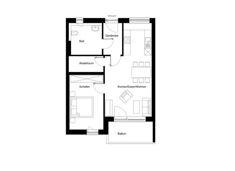 Wohnung zur Miete - Neubau 790 € 2 Zimmer 61,9 m²<br/>Wohnfläche 3.<br/>Geschoss Deggendorf Deggendorf 94469
