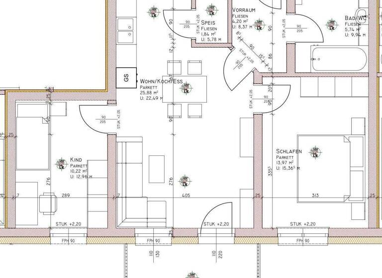 Wohnung zum Kauf - Erstbezug 264.000 € 3 Zimmer 62 m² Desselbrunn 4693
