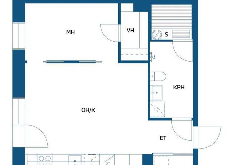Studio zum Kauf 239.000 € 2 Zimmer 45 m² 4. Geschoss Pakkahuoneenkatu 24 Oulu 90100
