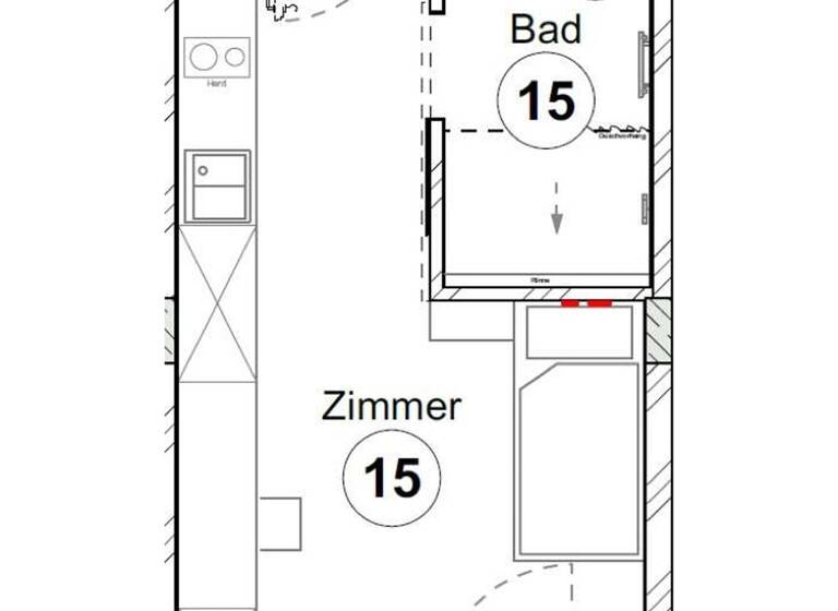 Wohnung zur Miete 520 € 1 Zimmer 21 m² Geschoss 1/4 frei ab sofort Am Schwarzenberg 13 Lindleinsmühle Würzburg 97078