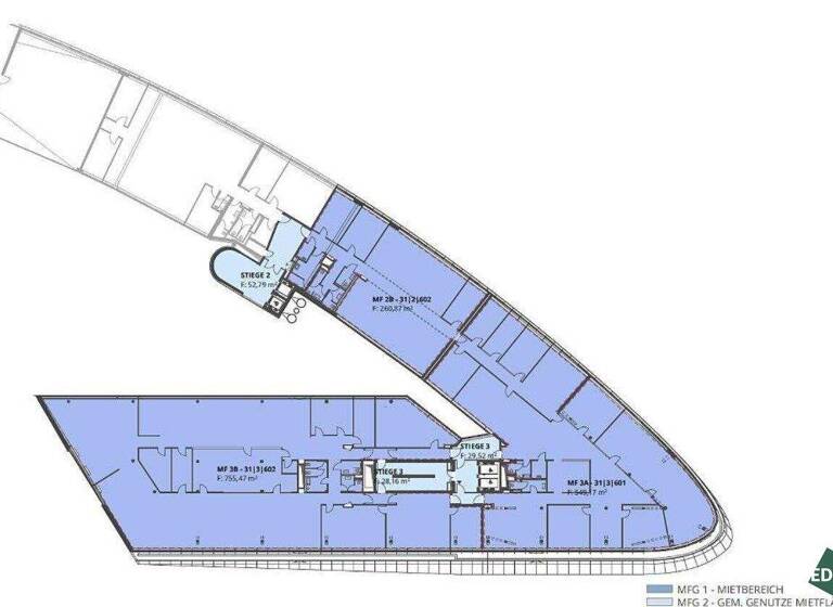 Büro zur Miete 16,50 € teilbar ab 260 m² Wien 1190