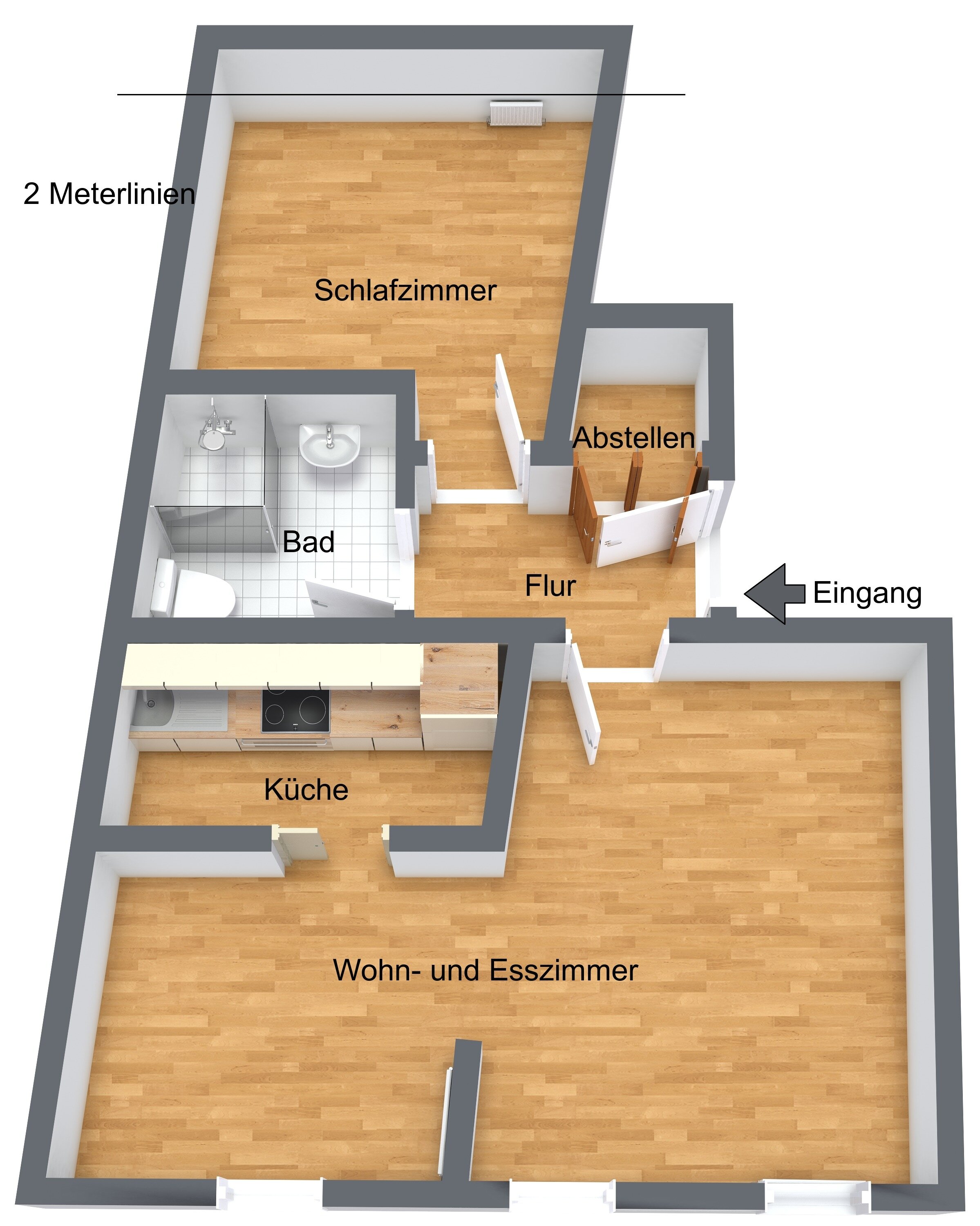 Wohnung zur Miete 285 € 2 Zimmer 45 m²<br/>Wohnfläche Wahlbezirk 14 Suhl 98527