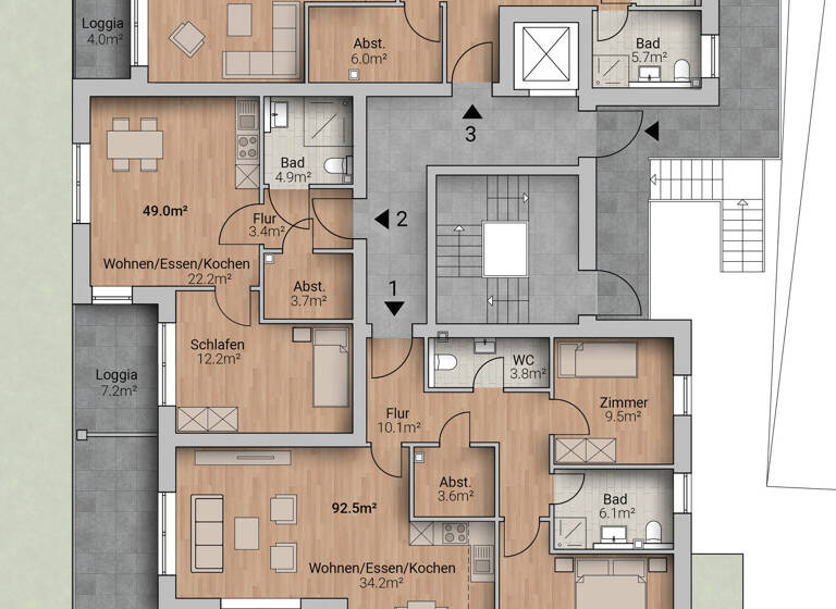 Wohnung zur Miete 1.250 € 3 Zimmer 89 m² EG frei ab 01.07.2026 Donnerschwee Oldenburg 26123