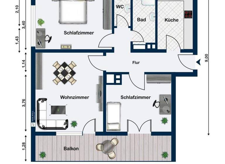 Wohnung zum Kauf 230.000 € 3 Zimmer 76 m² 3. Geschoss Lahr Lahr/Schwarzwald 77933