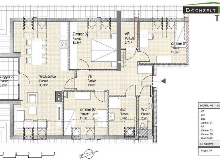 Wohnung zur Miete 672 € 4 Zimmer 96,2 m² frei ab 01.05.2026 Murau 8850