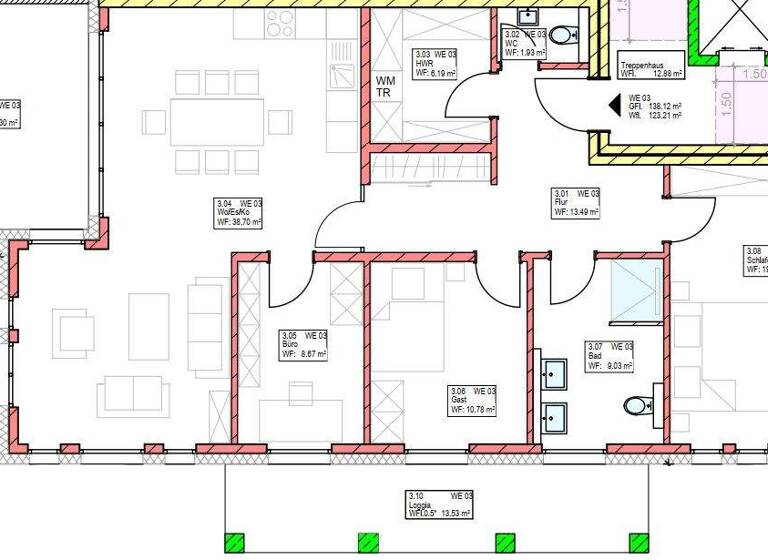 Wohnung zum Kauf - Erstbezug provisionsfrei 766.450 € 3,5 Zimmer 123,2 m² Peterstraße 39a Innenstadt Oldenburg 26121