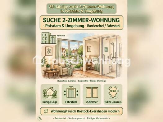 Wohnung zur Miete Tauschwohnung 500 € 2,5 Zimmer 82 m² Schmarl Nordwest 1 18106