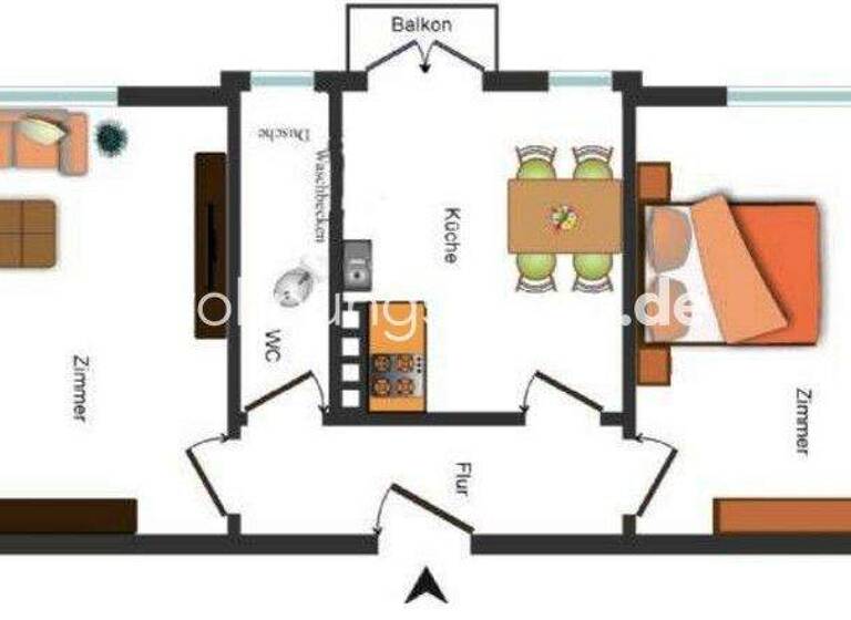 Studio zur Miete Tauschwohnung 785 € 2 Zimmer 51 m² 1. Geschoss Bahrenfeld Hamburg 22761