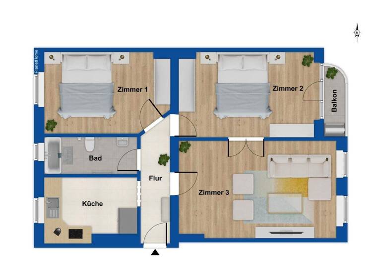 Wohnung zum Kauf 599.000 € 3 Zimmer 84 m² 2. Geschoss Schöneberg Berlin 12157