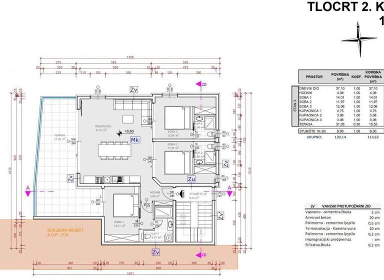 Wohnung zum Kauf 950.000 € 4 Zimmer 105 m² 2. Geschoss Grebastica, Sibenik - Okolica Sibenik