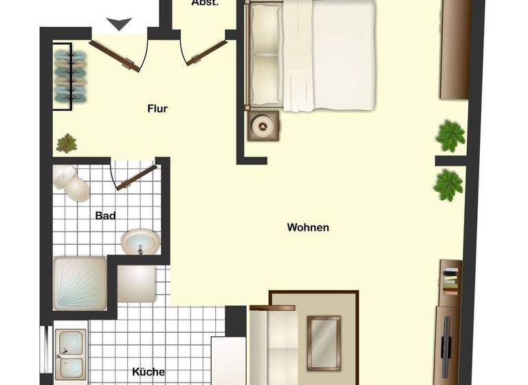 Wohnung zum Kauf 298.000 € 1 Zimmer 39 m² EG Hohenfelde Hamburg 22087