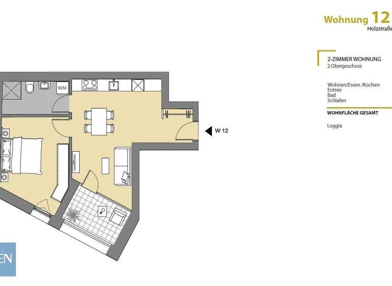 Wohnung zum Kauf - Erstbezug 336.000 € 2 Zimmer 44,9 m² EG Holzstraße 1 Lustenau 6890