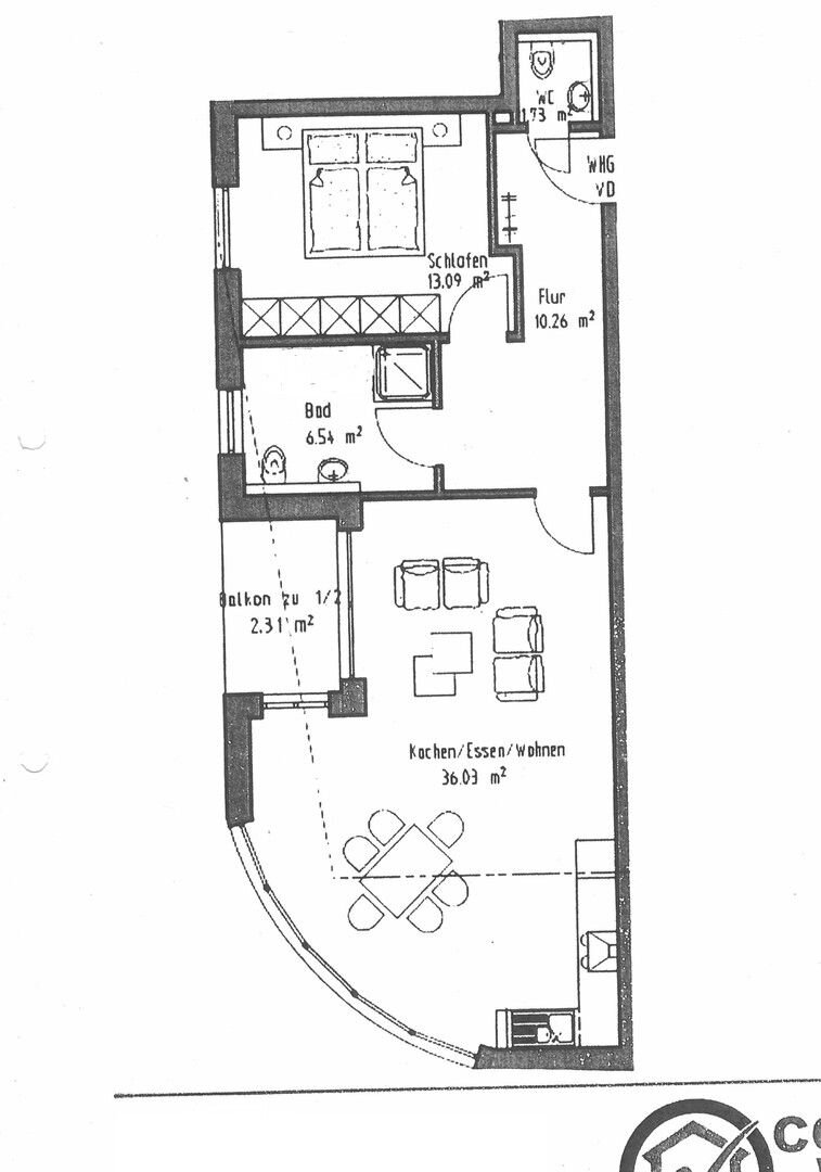 Wohnung zur Miete Wohnen auf Zeit 1.600 € 2 Zimmer 70 m²<br/>Wohnfläche 01.02.2025<br/>Verfügbarkeit Damm Aschaffenburg 6374