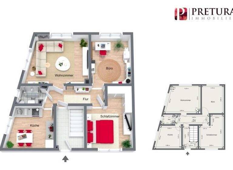 Mehrfamilienhaus zum Kauf 530.000 € 9 Zimmer 200 m² 130 m² Grundstück Neckarau Mannheim / Neckarau 68199