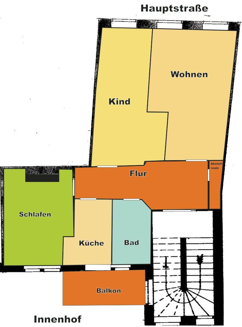 Wohnung zur Miete 540 € 3 Zimmer 80 m²<br/>Wohnfläche 3.<br/>Geschoss Hauptstraße 4 Innenstadt 112 Zwickau 08056