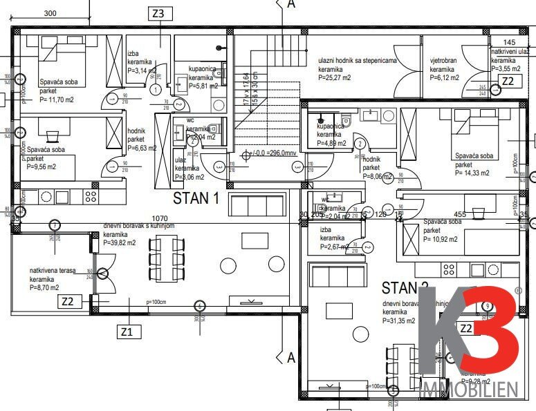 Wohnung zum Kauf 267.000 € 2 Zimmer 90,5 m²<br/>Wohnfläche 1.<br/>Geschoss Kanfanar 52352