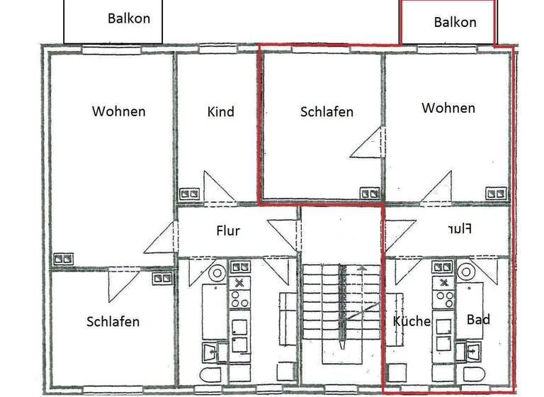 Wohnung zur Miete 315 € 2 Zimmer 48 m² 1. Geschoss frei ab 01.05.2026 Geschwister-Scholl-Str. 2 - 8A Hildburghausen 98646