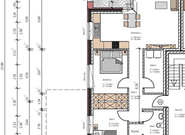 Wohnung zur Miete 825 € 2,5 Zimmer 75 m² Völlenerfehn Westoverledingen 26810