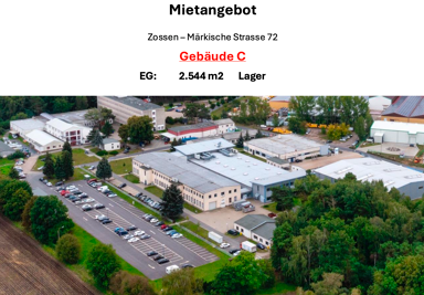 Lagerhalle zur Miete provisionsfrei 13.942,50 € 2.544 m² Lagerfläche Dabendorf Zossen 15806