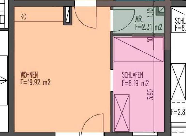 Wohnung zur Miete 549 € 2 Zimmer 44 m² 2. Geschoss frei ab 01.05.2026 Coschützer Str. 34 Plauen Dresden 01187