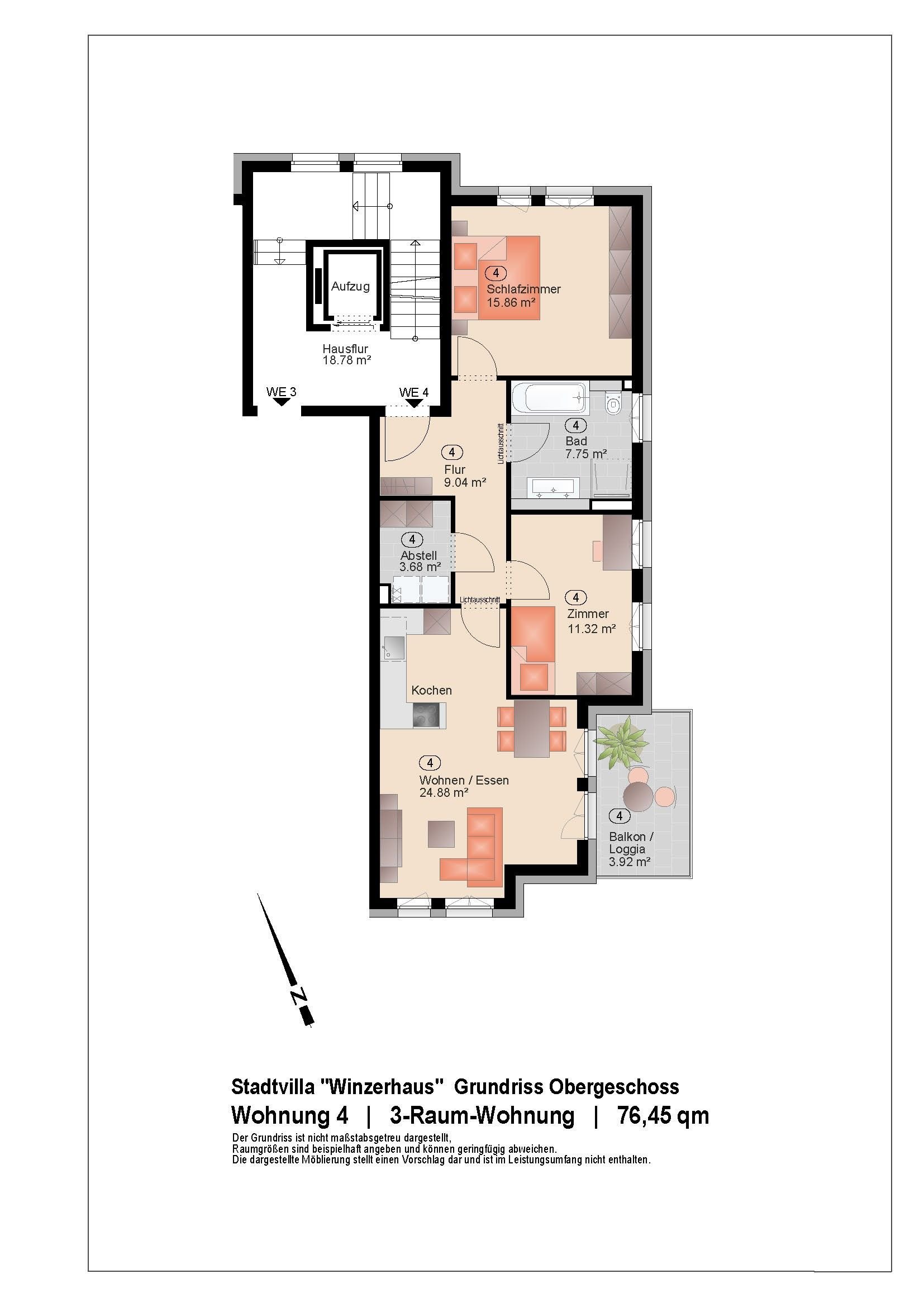 Wohnung zum Kauf provisionsfrei als Kapitalanlage geeignet 444.850 € 3 Zimmer 76,5 m²<br/>Wohnfläche Winzerstraße Radebeul 01445