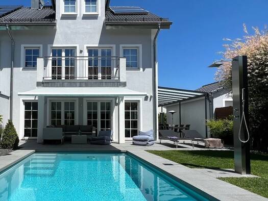 Doppelhaushälfte zum Kauf provisionsfrei 1.960.000 € 6 Zimmer 215 m² 440 m² Grundstück frei ab 01.01.2027 Aschheim Aschheim 85609