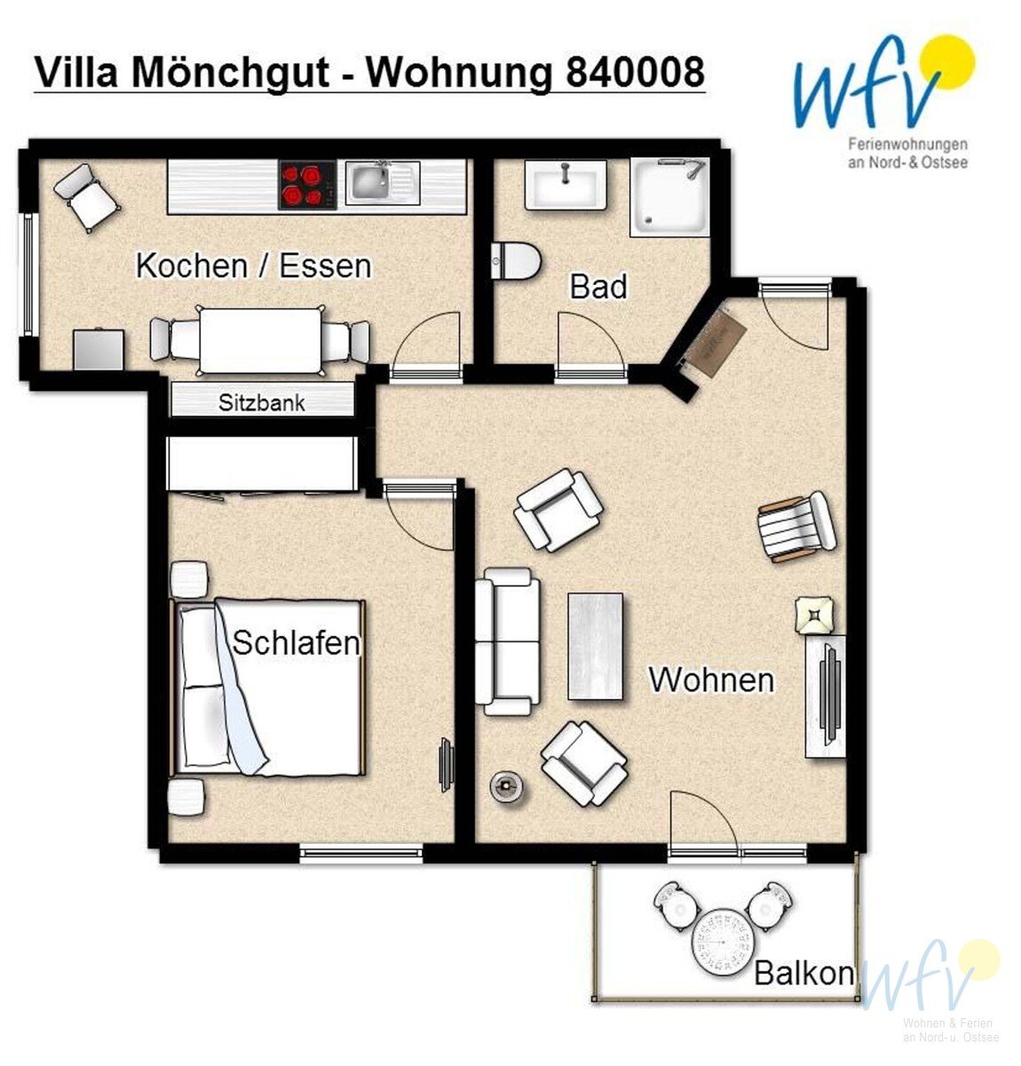 Wohnung zum Kauf 299.500 € 2 Zimmer 48 m²<br/>Wohnfläche Binz Binz 18609