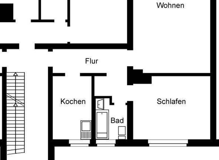 Wohnung zur Miete 629 € 2 Zimmer 61,3 m² 1. Geschoss frei ab 01.03.2026 Kaulbachstr. 59 Holsterhausen Essen 45147
