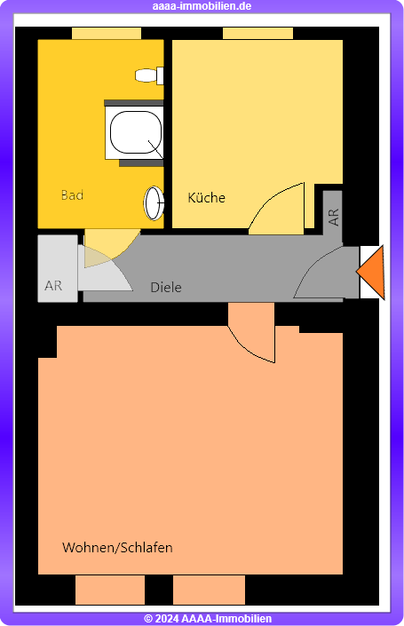 Wohnung zum Kauf 195.000 € 1 Zimmer 46,4 m²<br/>Wohnfläche Friedrichshain Berlin 10247