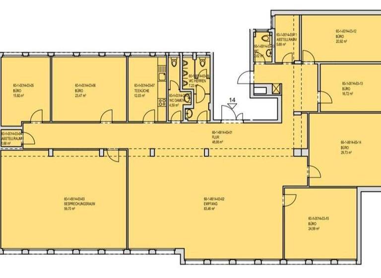Bürofläche zur Miete provisionsfrei 14 € 357 m² Bürofläche teilbar ab 357 m² West Stuttgart, Mitte 70178