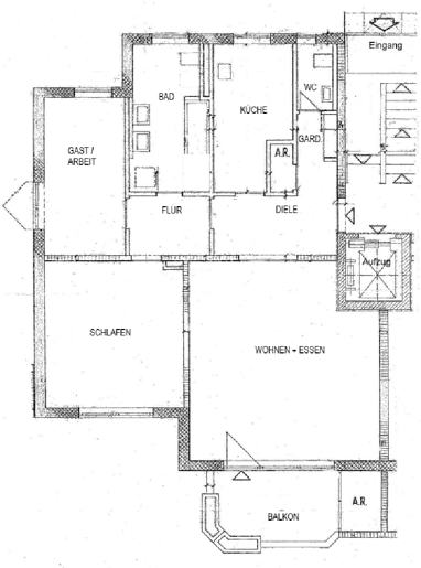 Wohnung zur Miete 1.090 € 3 Zimmer 100 m² 1. Geschoss frei ab sofort Maximin 1 Trier 54292